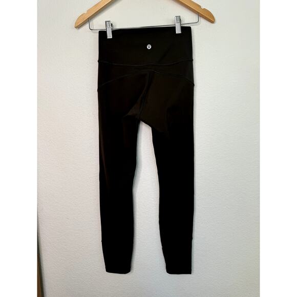 Lululemon In Movement 7/8 Tight Everlux Dark Olive Green Leggings - Picture 6 of 8